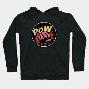 Distressed Effect Pop Art 'Pow' Hoodie